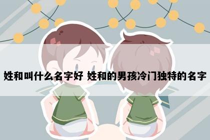姓和叫什么名字好 姓和的男孩冷门独特的名字